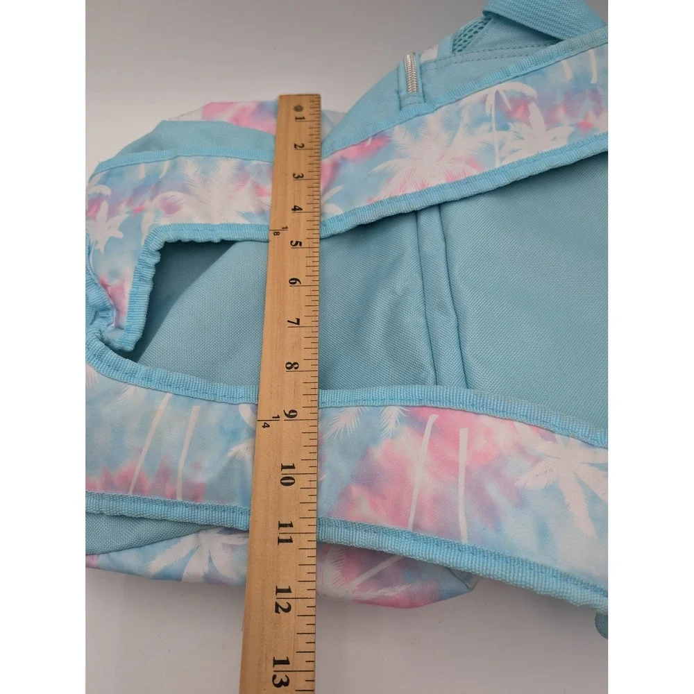 Tommy Bahama Kids Backpack Blue Pink Palm Tree Tropical Beach School Travel Bag
